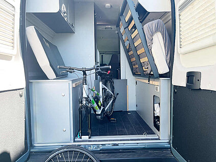 Fahrradtransport im Kastenwagen Wohnmobil Fahrradtransport im Kastenwagen Wohnmobil